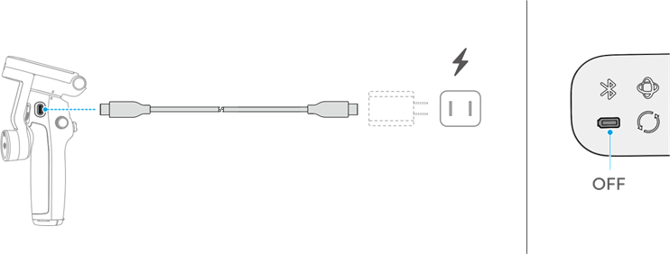 dji - OSMO MOBILE 7 - Erstanwendung - Laden Erstanwendung - Laden
