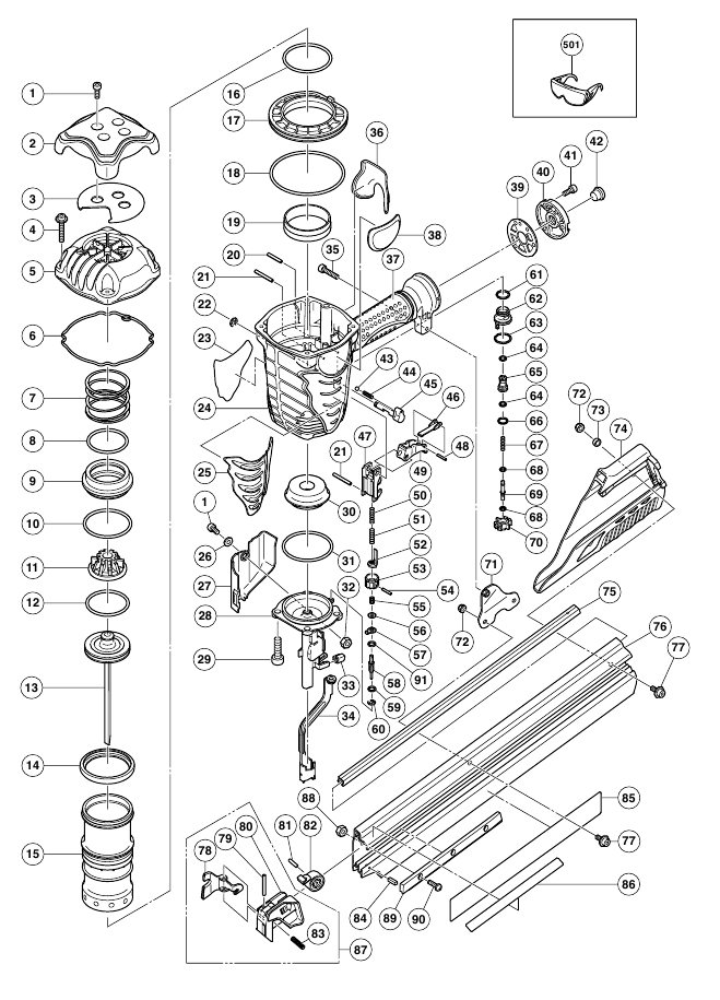 Hitachi - NR 90AE - TEILELISTE - Teil 1 TEILELISTE - Teil 1