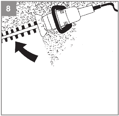 EINHELL - GC-CH 18/40 Li - Bedienung - Seiten der Hecke schneiden Bedienung - Seiten der Hecke schneiden