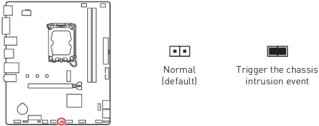 MSI - PRO H610M-E - Übersicht - Teil 6 - Gehäuse-Intrusionsanschluss Übersicht - Teil 6 - Gehäuse-Intrusionsanschluss