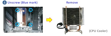 Asus - ROG Strix - HAUPTPLATINE mit CPU-KÜHLER & CPU - Schritt 1 HAUPTPLATINE mit CPU-KÜHLER & CPU - Schritt 1