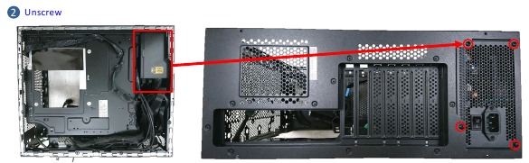 Asus - ROG Strix - POWER SUPPLY - Demontagehinweis - Schritt 1 POWER SUPPLY - Demontagehinweis - Schritt 1
