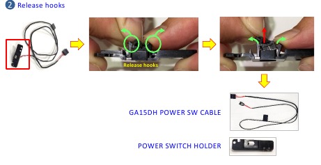 Asus - ROG Strix - POWER SWITCH - Demontagehinweis - Schritt 2 POWER SWITCH - Demontagehinweis - Schritt 2