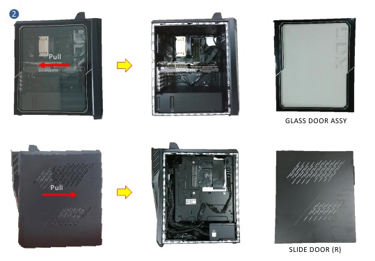 Asus - ROG Strix - SCHIEBETÜR - Demontage SCHIEBETÜR - Demontage