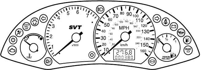 Ford - SVT Focus - PRODUKTSPEZIFISCHE MERKMALE - SVT KOMBIINSTRUMENT PRODUKTSPEZIFISCHE MERKMALE - SVT KOMBIINSTRUMENT