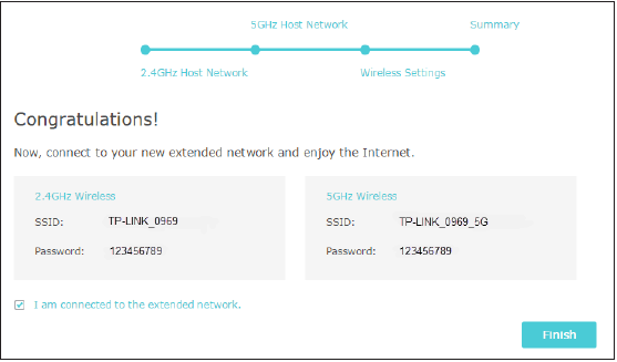 TP-Link - RE650 - Mit dem Host-Netzwerk über einen Webbrowser verbinden - Schritt 6 Mit dem Host-Netzwerk über einen Webbrowser verbinden - Schritt 6