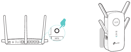 TP-Link - RE650 - Verbindung mit dem Host-Netzwerk über die WPS-Taste Verbindung mit dem Host-Netzwerk über die WPS-Taste