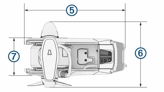 Garmin - FORCE KRAKEN - Ausgefahrene Abmessungen Ausgefahrene Abmessungen