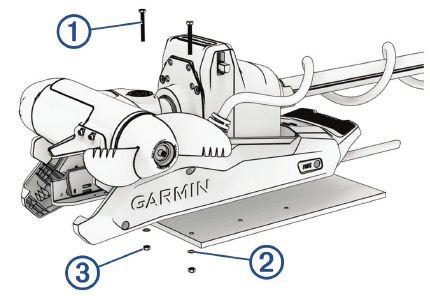 Garmin - FORCE KRAKEN - Motor auf dem Deck installieren – Schritt 1 Motor auf dem Deck installieren – Schritt 1