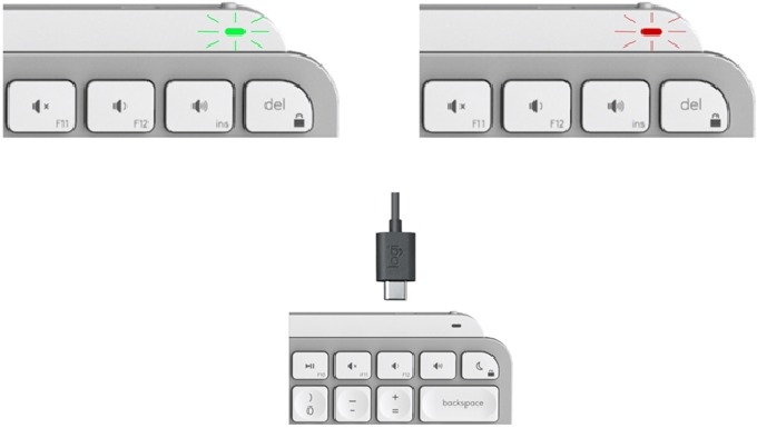 Logitech - MX Keys Mini - Batteriebenachrichtigung Batteriebenachrichtigung