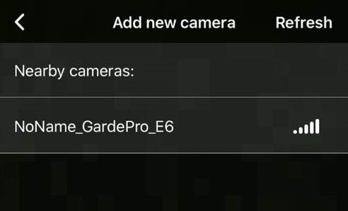 GardePro - E6 - Kamera suchen und verknüpfen Kamera suchen und verknüpfen