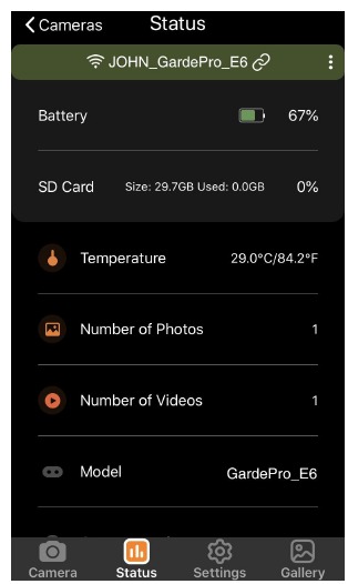 GardePro - E6 - Status (Status) Status (Status)