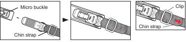 Mikroverschluss am Kinnriemen Mikroverschluss Mechanismus