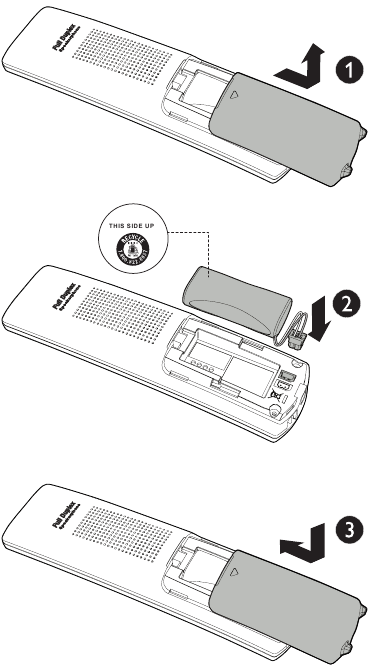 VTech - DS6771-3 - Mobilteil-Akku installieren Mobilteil-Akku installieren