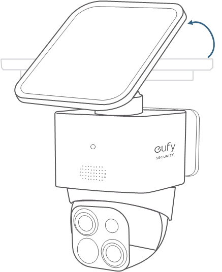 eufy Security - SoloCam S340 - Kamera mit angeschlossenem Solarpanel montieren - Schritt 7 Kamera mit angeschlossenem Solarpanel montieren - Schritt 7