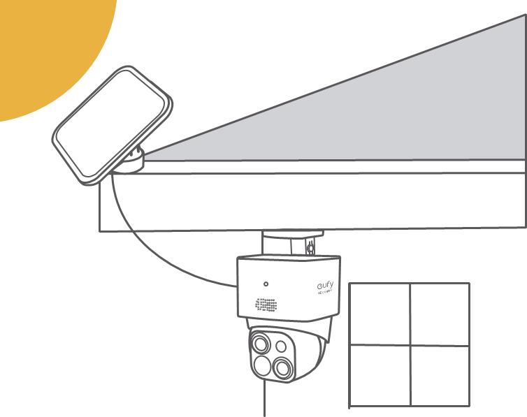eufy Security - SoloCam S340 - Standort für Solarpanel auswählen - Schritt 2 Standort für Solarpanel auswählen - Schritt 2