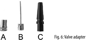 APA - 16540 - VERWENDUNG DER MITGELIEFERTEN VENTILADAPTER VERWENDUNG DER MITGELIEFERTEN VENTILADAPTER