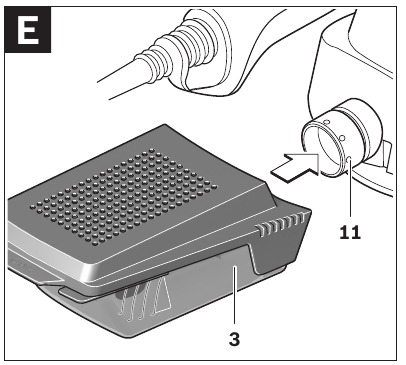Bosch - PEX 400 AE - Staub-/Späneabsaugung - Schritt 1 Staub-/Späneabsaugung - Schritt 1