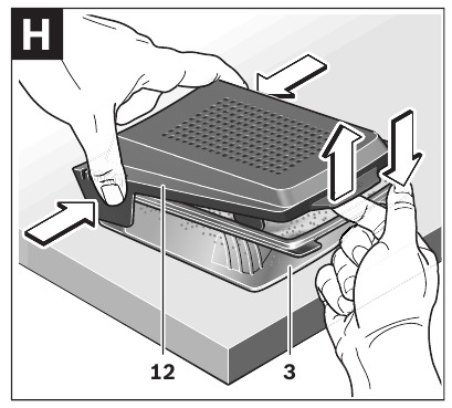 Bosch - PEX 400 AE - Staub-/Späneabsaugung - Schritt 4 Staub-/Späneabsaugung - Schritt 4