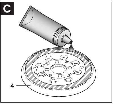 Bosch - PEX 400 AE - Schleifplatte wechseln - Schritt 1 Schleifplatte wechseln - Schritt 1
