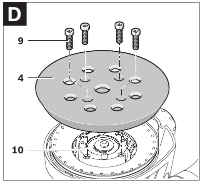 Bosch - PEX 400 AE - Schleifplatte wechseln - Schritt 2 Schleifplatte wechseln - Schritt 2