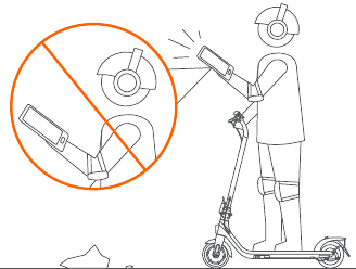 Segway-Ninebot - E2 - WARNUNGEN - KEIN Smartphone benutzen oder Kopfhörer tragen WARNUNGEN - KEIN Smartphone benutzen oder Kopfhörer tragen