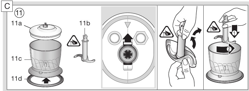 Braun - MultiMix 5 - Stabmixeraufsatz - Zerkleinereraufsatz - Schritt 1 Stabmixeraufsatz - Zerkleinereraufsatz - Schritt 1
