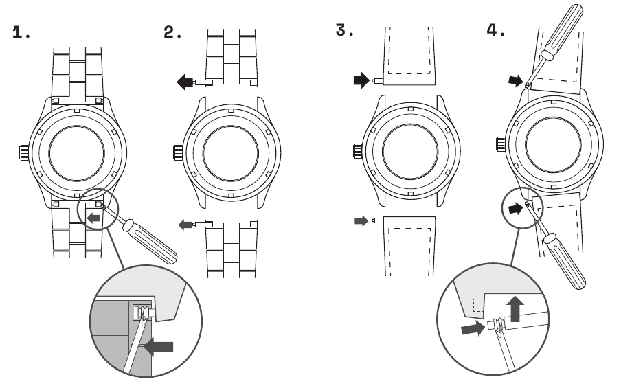 SPINNAKER - Fleuss - WIE MAN DAS ARMBAND AUF LEDERARMBAND WECHSELT - Schritt 1 WIE MAN DAS ARMBAND AUF LEDERARMBAND WECHSELT - Schritt 1