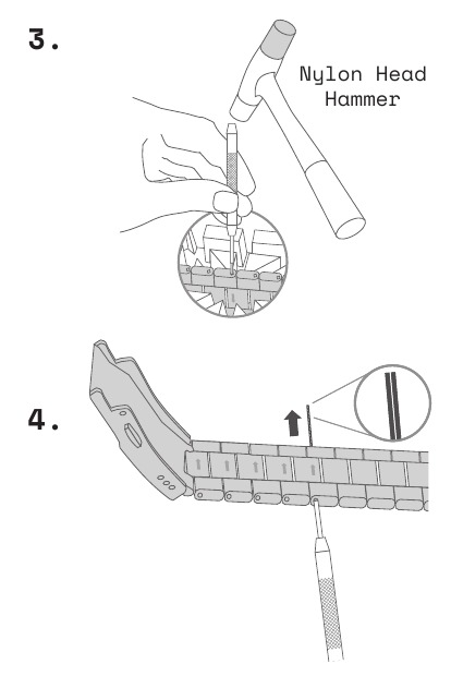 SPINNAKER - Fleuss - WIE MAN EIN METALLARMBAND ANPASST - Schritt 2 WIE MAN EIN METALLARMBAND ANPASST - Schritt 2