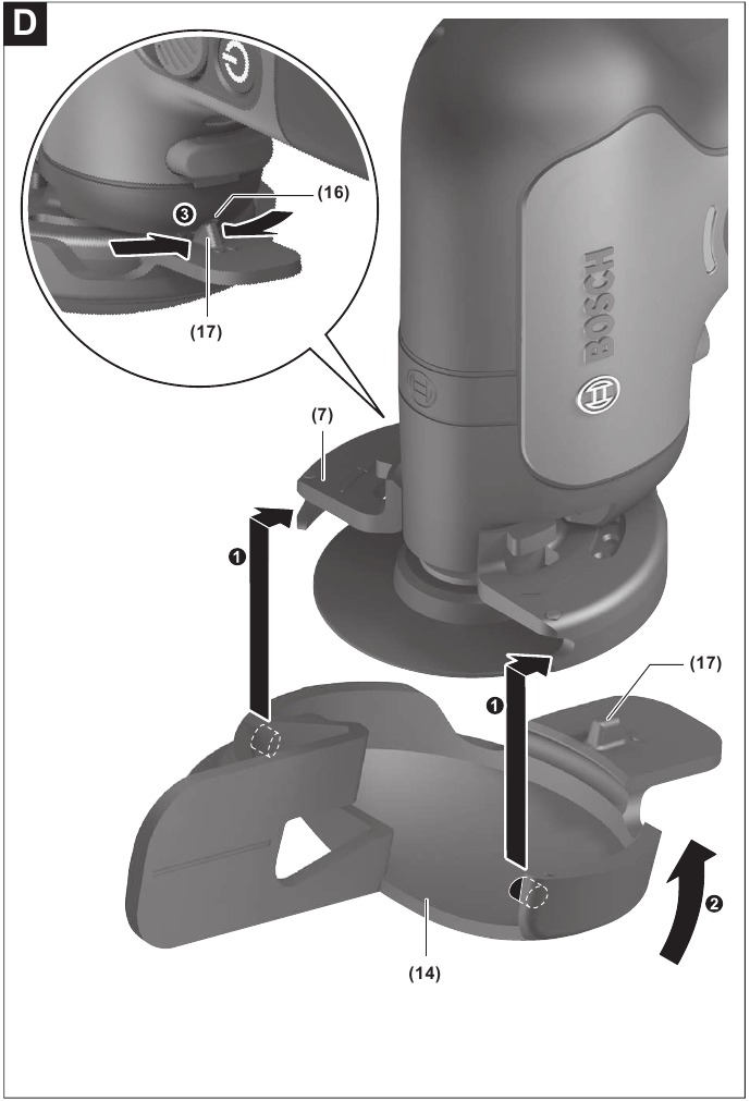 Bosch – EasyCut&Grind – Betrieb – Verwendung der Trennhilfe Betrieb – Verwendung der Trennhilfe