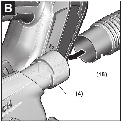 Bosch - PKS 18 LI - Staub-/Späneabsaugung - Externe Staubabsaugung Staub-/Späneabsaugung - Externe Staubabsaugung
