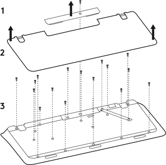 Logitech - K800 - INFORMATIONEN ZUR AKKUENTNAHME - Schritt 1 INFORMATIONEN ZUR AKKUENTNAHME - Schritt 1