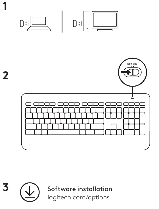 Logitech - K800 - Einrichtung Einrichtung