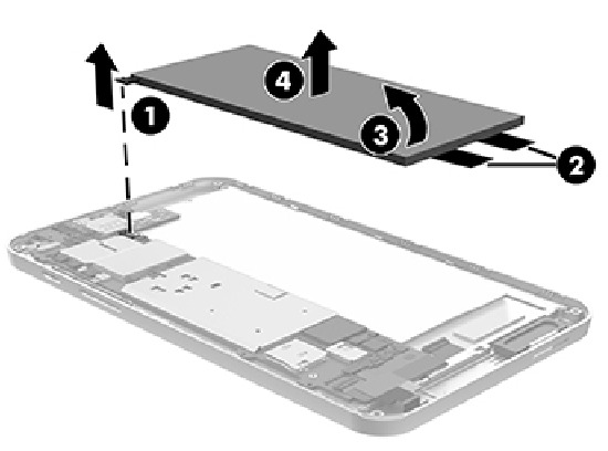 HP - Stream 7 - Akku entfernen Akku entfernen