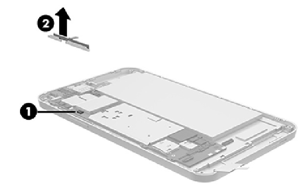 HP - Stream 7 - Ein-/Aus-Tastenplatine entfernen Ein-/Aus-Tastenplatine entfernen
