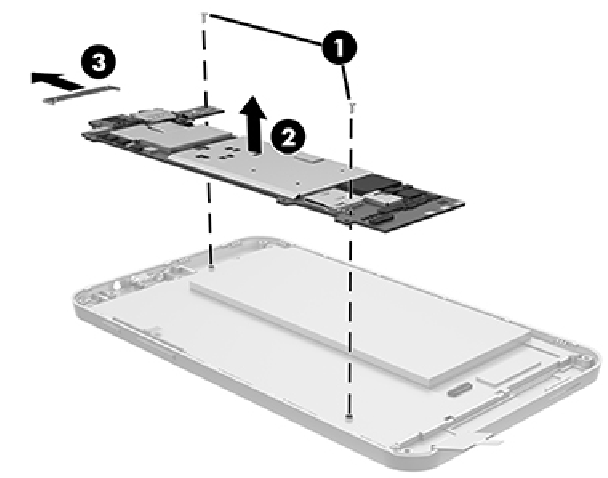 HP - Stream 7 - Systemplatine entfernen - Schritt 3 Systemplatine entfernen - Schritt 3