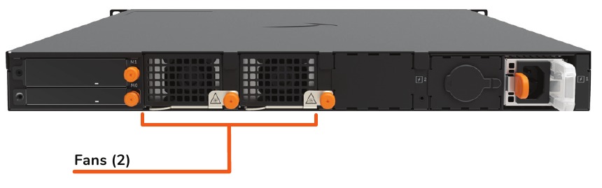 SonicWALL - NSa Serie - Rückansicht mit zwei Lüftern Rückansicht mit zwei Lüftern