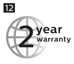 Symbol: 2 Jahre Philips Garantie