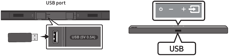 Samsung - HW-A450 - Anschließen eines USB-Speichergeräts Anschließen eines USB-Speichergeräts