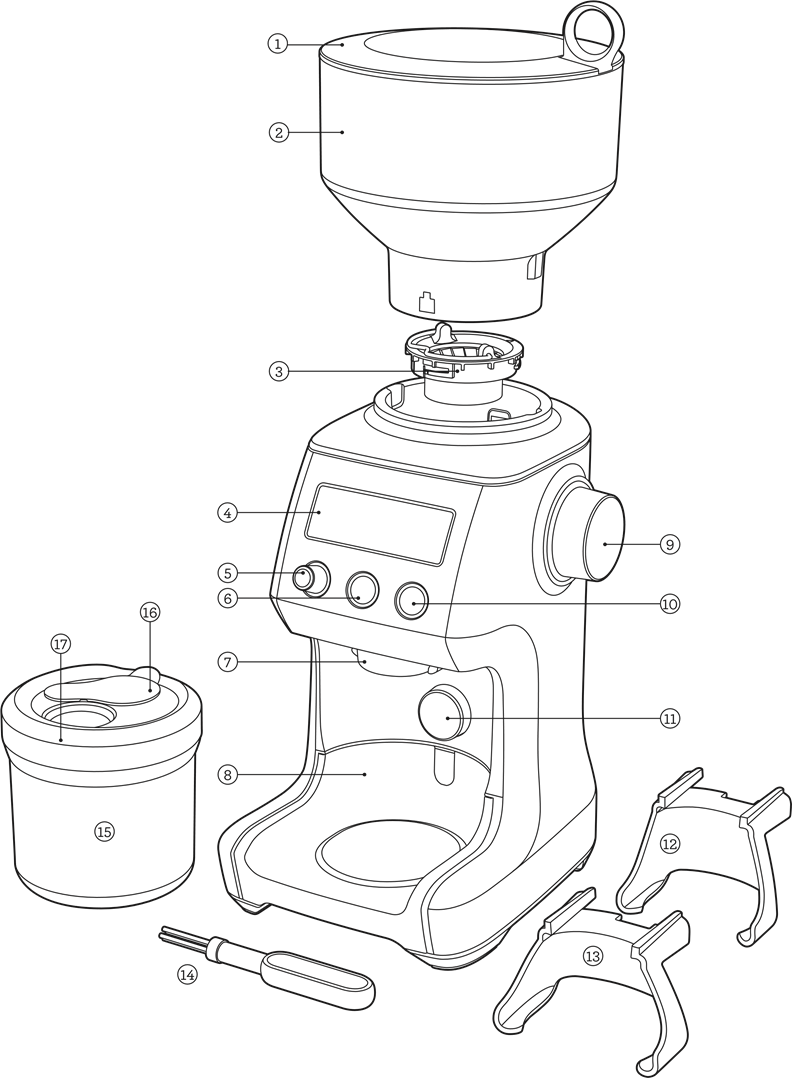 Sage - Smart Grinder Pro BCG820UK - Übersicht Übersicht