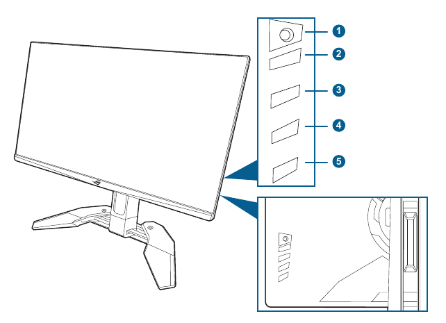 Asus - ROG Swift Pro PG248QP - Vorder-/Seitenansicht Vorder-/Seitenansicht