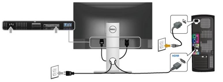 Dell - S2417DG - Das HDMI-Kabel anschließen (optional) Das HDMI-Kabel anschließen (optional)
