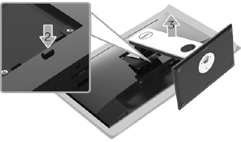 Dell - S2417DG - Monitorstandfuß entfernen Monitorstandfuß entfernen