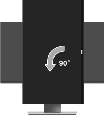Dell - S2417DG - Monitor drehen - Gegen den Uhrzeigersinn Monitor drehen - Gegen den Uhrzeigersinn