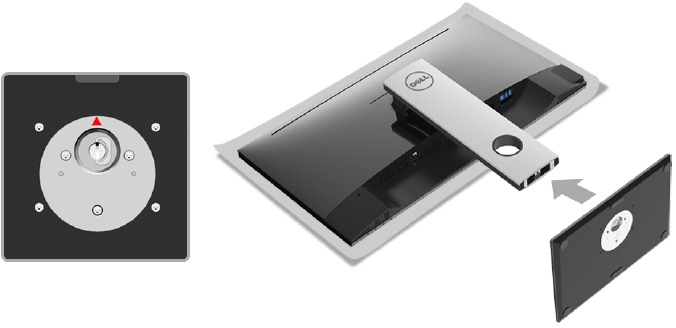 Dell - S2417DG - Monitor einrichten - Standfuß anbringen - Schritt 2 Monitor einrichten - Standfuß anbringen - Schritt 2