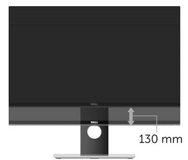 Dell - S2417DG - Verwendung der Höhenverstellung Verwendung der Höhenverstellung