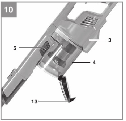 EINHELL - TE-SV 18 Li - Behälter entleeren Behälter entleeren