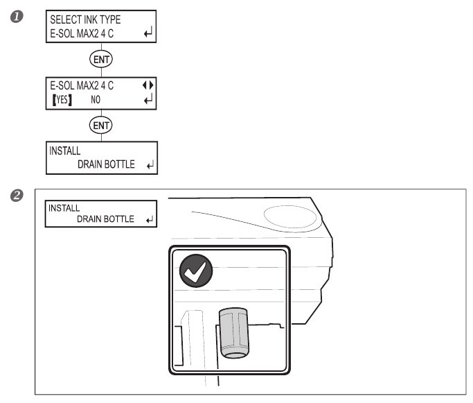 Roland - VersaEXPRESS RF-640 - Erstmaliges Befüllen mit Tinte - Schritt 3 Erstmaliges Befüllen mit Tinte - Schritt 3