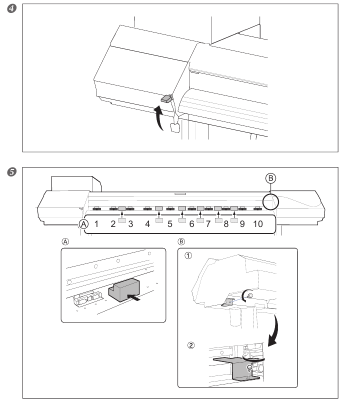 Roland - VersaEXPRESS RF-640 - Beim Versetzen der Maschine - Schritt 4 Beim Versetzen der Maschine - Schritt 4