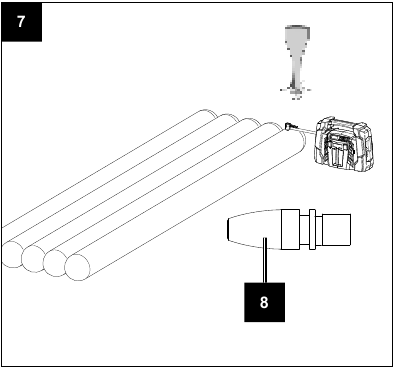 Scheppach - AIR FORCE 5 - Anschlüsse herstellen - Schritt 3 Anschlüsse herstellen - Schritt 3